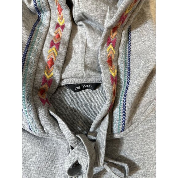 Women’s Driftwood Voyager Way Hoodie Aztec Embroidered Gray Size Small - Picture 10 of 13